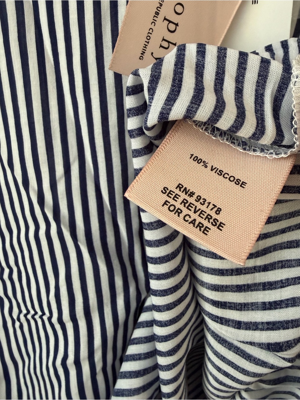 Philosophy Dark Navy Blue with White Vertical Stripes, Button-Up Shirt. - Picture 3 of 8